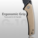 CIVIVI Tranquil Flipper & Thumb Stud Knife G10 Handle (3.7" 14C28N Blade) C23027 - 3 - CIVIVI