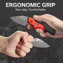 CIVIVI Typhoeus Adjustable Fixed Blade Knife Aluminum Handle (2.27" Damascus Blade) C21036 - DS1 - CIVIVI