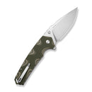 CIVIVI Tyranix Flipper & Thumb Stud Knife Layered Green & Tan G10 Handle (4.39" Satin Finished 14C28N Blade) C25018 Sample1