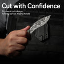 CIVIVI Vaquita II Fixed Blade Knife Micarta Handle (3.2" Damascus Blade) C047C - DS2 - CIVIVI