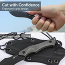 CIVIVI Vaquita II Fixed Blade Knife Micarta Handle (3.2" Nitro - V Blade) C047C - 3 - CIVIVI