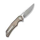 CIVIVI Vexaryn Flipper & Thumb Hole & Button Lock Knife Gray Aluminum Handle (3.39" Satin Finished Nitro - V Blade) C25062 Sample1 - CIVIVI