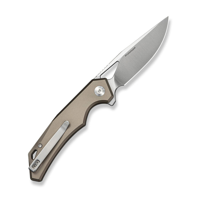 CIVIVI Vexaryn Flipper & Thumb Hole & Button Lock Knife Gray Aluminum