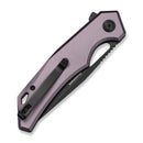 CIVIVI Vexaryn Flipper & Thumb Hole & Button Lock Knife Purple Aluminum Handle (3.39" Black Stonewashed Nitro - V Blade) C25062 Sample2 - CIVIVI