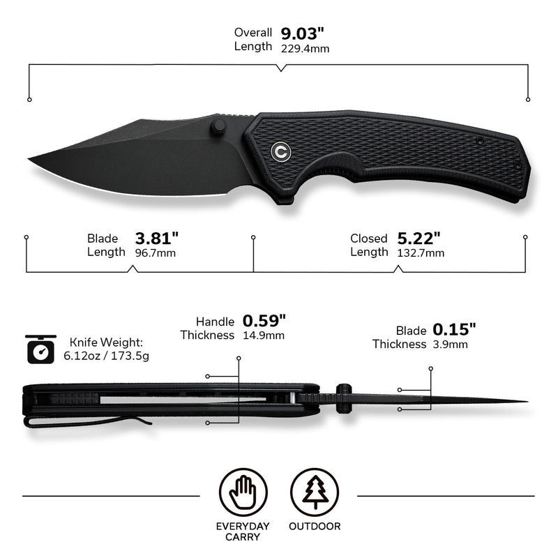 CIVIVI Vexillum Thumb Stud & Flipper Knife G10 & Nitro-V – CIVIVI