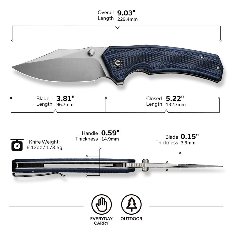 CIVIVI Vexillum Thumb Stud & Flipper Knife G10 & Nitro-V – CIVIVI