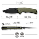 CIVIVI Vexillum Thumb Stud & Flipper Knife G10 Handle (3.81" Nitro - V Blade) C23003D - 2 - CIVIVI