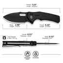 CIVIVI Vexron Flipper & Thumb Hole & Button Lock Knife G10 Handle (2.98" 14C28N Blade) C24066 - 1 - CIVIVI