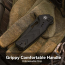 CIVIVI Vexron Flipper & Thumb Hole & Button Lock Knife G10 Handle (2.98" 14C28N Blade) C24066 - 1 - CIVIVI