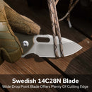 CIVIVI Vexron Flipper & Thumb Hole & Button Lock Knife G10 Handle (2.98" 14C28N Blade) C24066 - 2 - CIVIVI