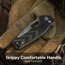 CIVIVI Vexron Flipper & Thumb Hole & Button Lock Knife G10 Handle (2.98" Damascus Blade) C24066 - DS1 - CIVIVI