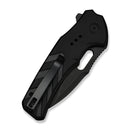 CIVIVI Vexron Flipper & Thumb Hole & Button Lock Knife Milled Black G10 Handle (2.98" Black Stonewashed 14C28N Blade) C24066 - 1 - CIVIVI
