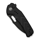 CIVIVI Vexron Flipper & Thumb Hole & Button Lock Knife Milled Black G10 Handle (2.98" Black Stonewashed 14C28N Blade) C24066 - 1 - CIVIVI