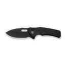 CIVIVI Vexron Flipper & Thumb Hole & Button Lock Knife Milled Black G10 Handle (2.98" Black Stonewashed 14C28N Blade) C24066 - 1 - CIVIVI