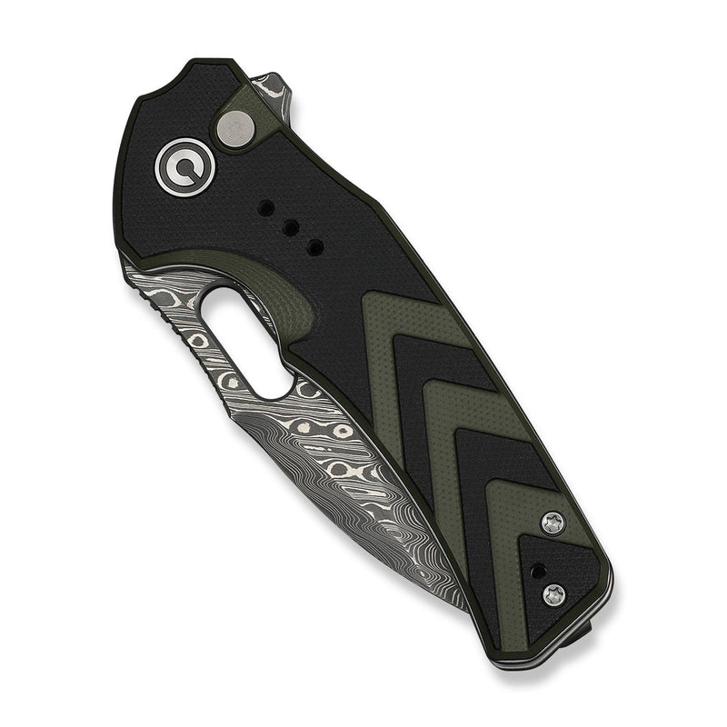 CIVIVI Vexron Flipper & Thumb Hole & Button Lock Knife G10 Handle (2.9