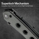 CIVIVI Vision FG Thumb Stud & Superlock Knife Micarta Handle (3.54" Nitro - V Blade) C22036 - 3 - CIVIVI