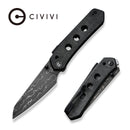 CIVIVI Vision FG Thumb Stud & Superlock Knife Micarta Handle (3.54" Damascus Blade) C22036 - DS2 - CIVIVI