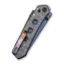 CIVIVI Vision FG Thumb Stud & Superlock Knife Polished Clear Lexan Handle (3.54" Blue Damascus Blade) C22036 - 2026 BS1 - CIVIVI