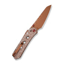CIVIVI Vision FG Thumb Stud & Superlock Knife Polished Clear Lexan Handle (3.54" Brown S35VN Blade) C22036C - 2026 BS1 - CIVIVI