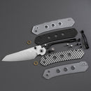 CIVIVI Vision FG Thumb Stud & Superlock Knife Polished Clear Lexan Handle (3.54" Satin Finished Nitro-V Blade With Rock-Grind Pattern) C22036-8 - CIVIVI