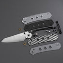 CIVIVI Vision FG Thumb Stud & Superlock Knife Polished Clear Lexan Handle (3.54" Satin Finished Nitro-V Blade With Rock-Grind Pattern) C22036-8 - CIVIVI