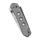 CIVIVI Vision FG Thumb Stud & Superlock Knife Polished Clear Lexan Handle (3.54" Satin Finished Nitro-V Blade With Rock-Grind Pattern) C22036-8 - CIVIVI
