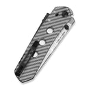 CIVIVI Vision FG Thumb Stud & Superlock Knife Polished Clear Lexan Handle (3.54" Satin Finished Nitro-V Blade With Rock-Grind Pattern) C22036-8 - CIVIVI