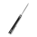 CIVIVI Vision FG Thumb Stud & Superlock Knife Polished Clear Lexan Handle (3.54" Satin Finished Nitro-V Blade With Rock-Grind Pattern) C22036-8 - CIVIVI
