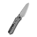 CIVIVI Vision FG Thumb Stud & Superlock Knife Polished Clear Lexan Handle (3.54" Satin Finished Nitro-V Blade With Rock-Grind Pattern) C22036-8 - CIVIVI