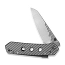 CIVIVI Vision FG Thumb Stud & Superlock Knife Polished Clear Lexan Handle (3.54" Satin Finished Nitro-V Blade With Rock-Grind Pattern) C22036-8 - CIVIVI
