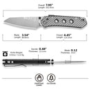 CIVIVI Vision FG Thumb Stud & Superlock Knife Polished Clear Lexan Handle (3.54" Satin Finished Nitro-V Blade With Rock-Grind Pattern) C22036-8 - CIVIVI