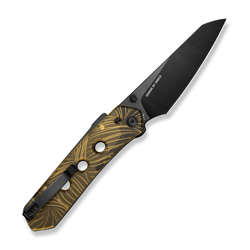 CIVIVI Vision FG Thumb Stud & Superlock Knife Polished Ultem Handle (3.54" Black Nitro - V Blade) C22036 - 2025 BSW1