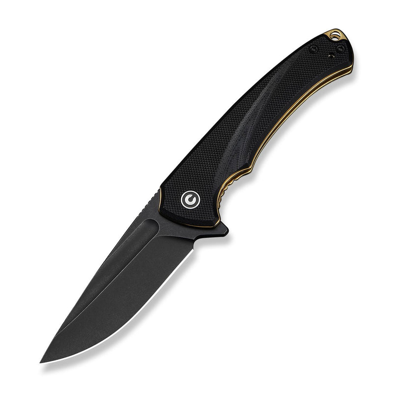 CIVIVI Voidflare Flipper Knife Black G10 Handle (2.92" Black Stonewashed 14C28N Blade) C24040 - 1