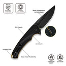 CIVIVI Voidflare Flipper Knife Black G10 Handle (2.92" Black Stonewashed 14C28N Blade) C24040 - 1
