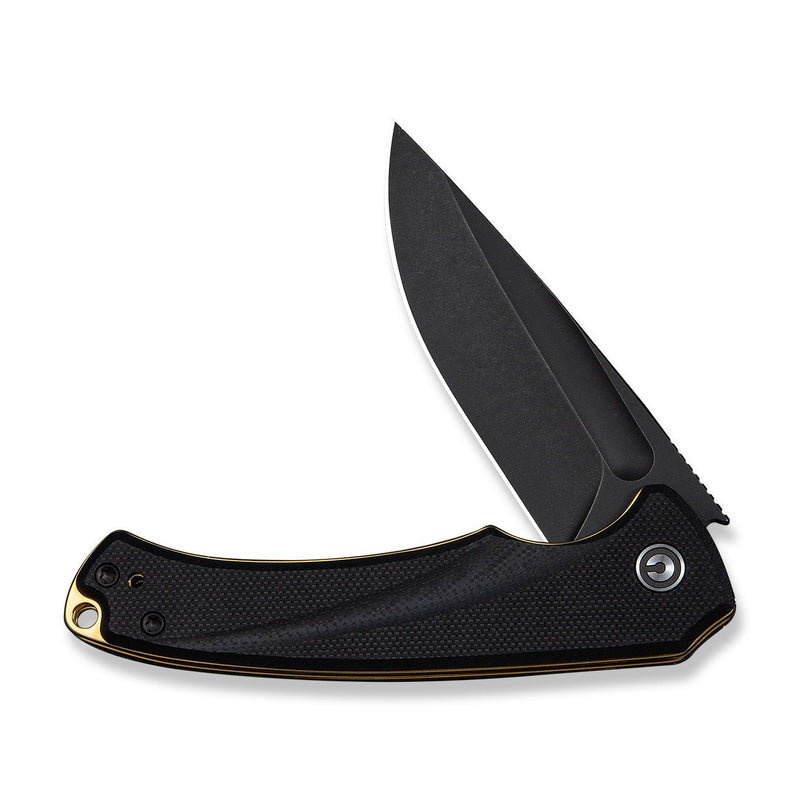 CIVIVI Voidflare Flipper Knife Black G10 Handle (2.92" Black Stonewashed 14C28N Blade) C24040 - 1