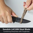 CIVIVI Voidflare Flipper Knife Black G10 Handle (2.92" Black Stonewashed 14C28N Blade) C24040 - 1