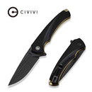 CIVIVI Voidflare Flipper Knife Black G10 Handle (2.92" Black Stonewashed 14C28N Blade) C24040 - 1