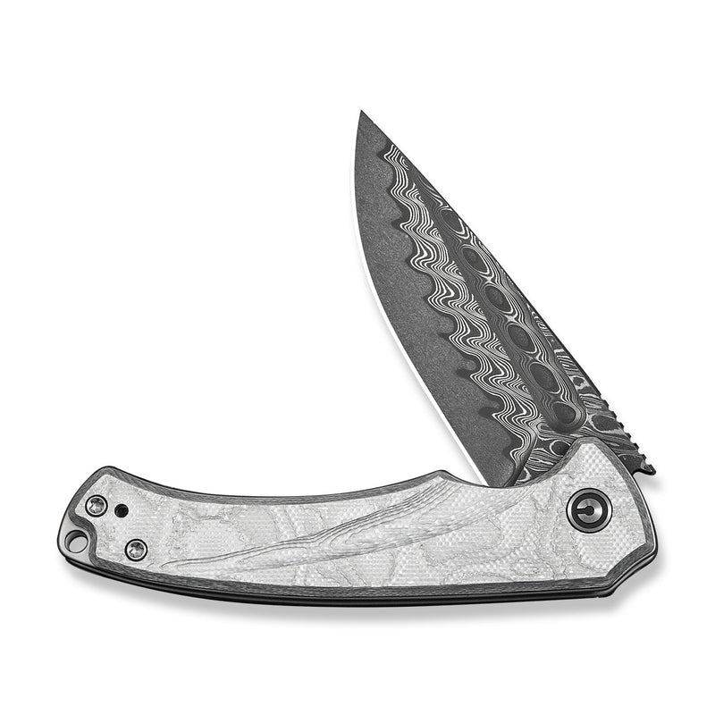 CIVIVI Voidflare Flipper Knife G10 With Aluminum Foil Handle (2.92" Damascus Blade) C24040 - DS1