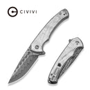 CIVIVI Voidflare Flipper Knife G10 With Aluminum Foil Handle (2.92" Damascus Blade) C24040 - DS1