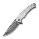 CIVIVI Voidflare Flipper Knife G10 With Aluminum Foil Handle (2.92" Damascus Blade) C24040 - DS1