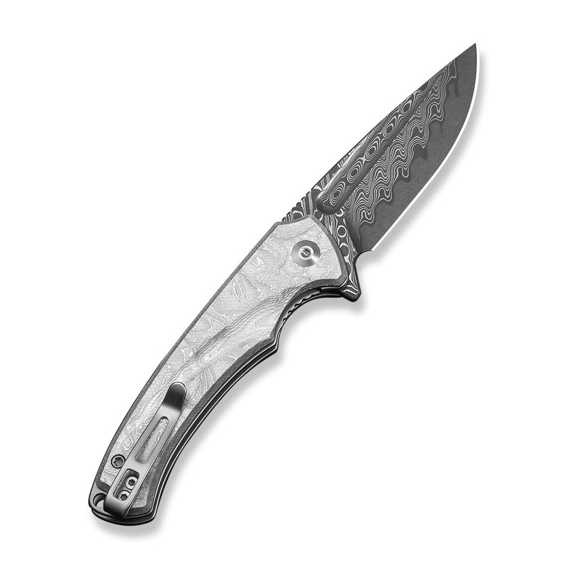 CIVIVI Voidflare Flipper Knife G10 With Aluminum Foil Handle (2.92" Damascus Blade) C24040 - DS1
