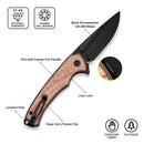 CIVIVI Voidflare Flipper Knife G10 With Copper Foil Handle (2.92" Black Stonewashed 14C28N Blade) C24040 - 3