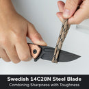 CIVIVI Voidflare Flipper Knife G10 With Copper Foil Handle (2.92" Black Stonewashed 14C28N Blade) C24040 - 3