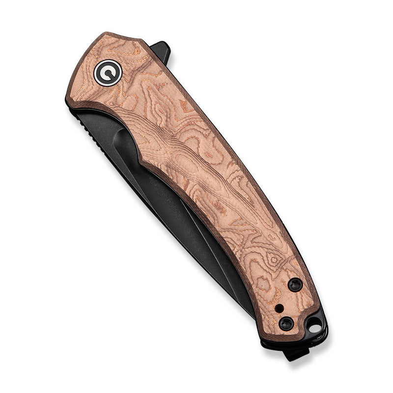 CIVIVI Voidflare Flipper Knife G10 With Copper Foil Handle (2.92" Black Stonewashed 14C28N Blade) C24040 - 3