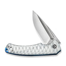 CIVIVI Voidflare Flipper Knife Greyish White Resin Handle With Scale Pattern (2.92" Satin Finished 14C28N Blade) C24040 - 2