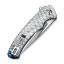 CIVIVI Voidflare Flipper Knife Greyish White Resin Handle With Scale Pattern (2.92" Satin Finished 14C28N Blade) C24040 - 2