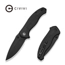 CIVIVI Vyrent Flipper & Thumb Stud Knife Black G10 Contoured Handle (3.48" Black Stonewashed Nitro-X7 Blade) C25037-1 - CIVIVI