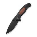 CIVIVI Vyrent Flipper & Thumb Stud Knife Black G10 Handle With Guibourtia Wood Inlay (3.48" Black Stonewashed Nitro - V Blade) C25037 Sample1 - CIVIVI