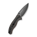 CIVIVI Vyrent Flipper & Thumb Stud Knife Black, Tan & Orange G10 Contoured Handle (3.48" Damascus Blade) C25037B-DS1 - CIVIVI