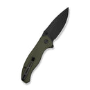 CIVIVI Vyrent Flipper & Thumb Stud Knife Olive Canvas Micarta Contoured Handle (3.48" Black Stonewashed Nitro-X7 Blade) C25037-2 - CIVIVI